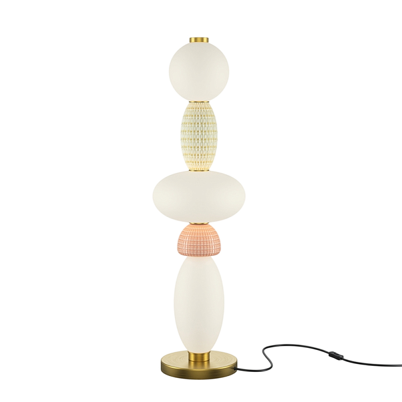 Настольный светильник Adore 3000К 23Вт Белый Бежевый Розовый Латунь в Волгограде | Loft Concept 