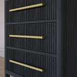 Комод Primo с 3 выдвижными ящиками Черный дуб варинант исполнения - 3 | Loft Concept в Волгограде