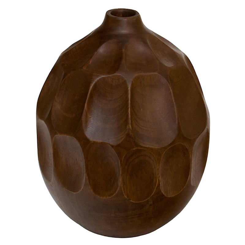 Ваза деревянная Brown Vase of Thailand 1 Коричневый в Волгограде | Loft Concept 