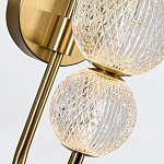 Бра цвета латунь с 6-ю рифлеными плафонами шаровидной формы Alora варинант исполнения - 3 | Loft Concept в Волгограде