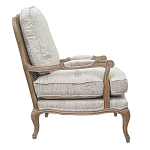 Кресло со спинкой из ротанга Ellie Rattan Armchair beige print flax варинант исполнения - 1 | Loft Concept в Волгограде