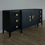 Большой Комод-буфет Elsa Dreams Black с ящиками варинант исполнения - 4 | Loft Concept в Волгограде