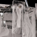 Люстра круглая с подвесными прямоугольными пластинами из стекла Glacier Panels варинант исполнения - 9 | Loft Concept в Волгограде