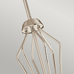 Люстра цвета никель с 6-ю рифлеными стеклянными плафонами и изогнутым каркасом Kichler варинант исполнения - 5 | Loft Concept в Волгограде