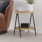 Стол приставной с 2-мя круглыми столешницами из дерева ESSEL OAK варинант исполнения - 7 | Loft Concept в Волгограде