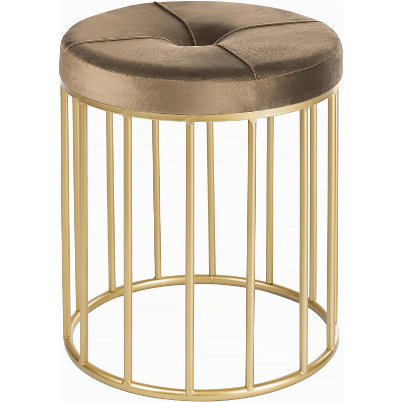 Пуф The brown cage Коричневый Золотой Пуф The brown cage Коричневый Золотой в Волгограде | Loft Concept
