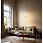 Подвесной вязаный белый светильник «Моника» варинант исполнения - 3 | Loft Concept в Волгограде