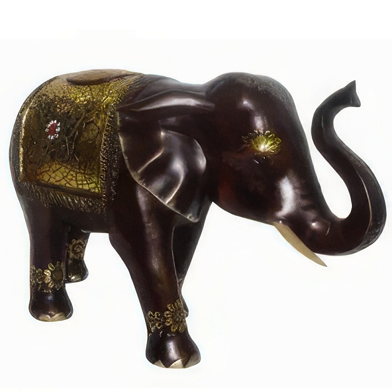 Статуэтка в виде слона Golden Elephant Коричневый Золотой Статуэтка в виде слона Golden Elephant Коричневый Золотой в Волгограде | Loft Concept