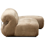 Дизайнерский угловой диван с велюровой светло-коричневой обивкой Fosse Sofa варинант исполнения - 5 | Loft Concept в Волгограде