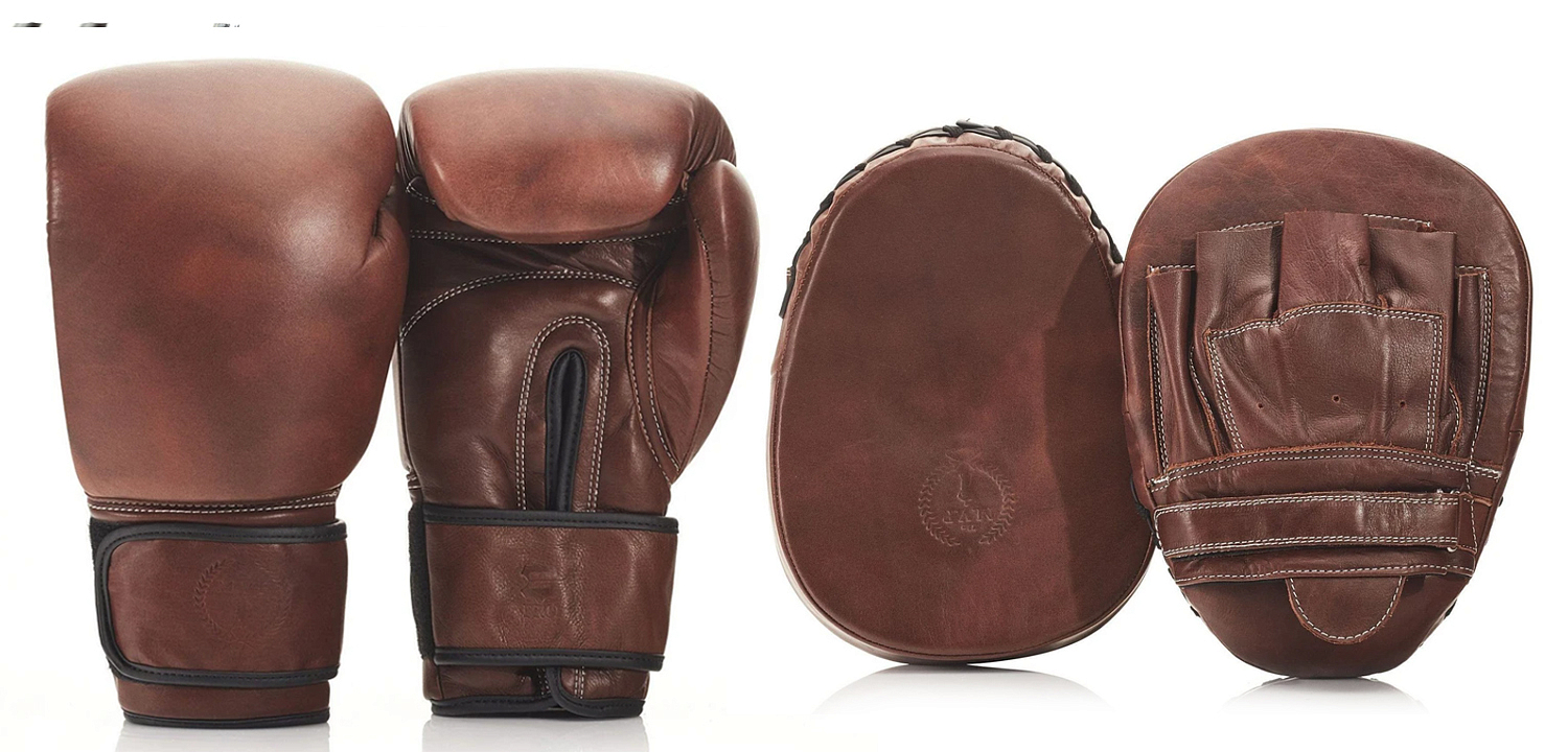 Винтажный набор перчаток для бокса и фитнеса LEATHER BOXING GLOVE СЕТ из 2-х Винтажный набор перчаток для бокса и фитнеса LEATHER BOXING GLOVE СЕТ из 2-х - Loft-Concept в Волгограде