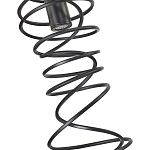 Подвесной светильник светодиодный из металла со спиральным декоративным элементом черный Metal Spiral варинант исполнения - 5 | Loft Concept в Волгограде