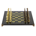 Шахматы Ренессанс из бронзы с доской из натурального камня Змеевик Decorative Thematic Chess варинант исполнения - 1 | Loft Concept в Волгограде