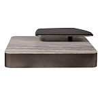 Столик журнальный квадратный  с полкой Sculptural Marble Accent с мрамором  варинант исполнения - 1 | Loft Concept в Волгограде