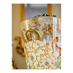 Кашпо с растительным и животным орнаментом на бронзовых ножках Turquoise Blooming Garden варинант исполнения - 7 | Loft Concept в Волгограде