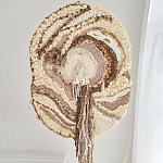 Овальный Современный Гобелен Абстракция в бежевых тонах Shallow варинант исполнения - 1 | Loft Concept в Волгограде