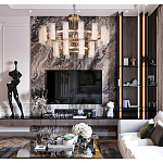 Люстра двухъярусная круглая с текстурными цилиндрическими плафонами Glimpse варинант исполнения - 10 | Loft Concept в Волгограде