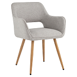 Стул в рогожке серого цвета NEASAN STOOL варинант исполнения - 1 | Loft Concept в Волгограде