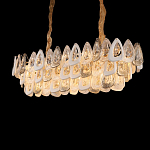 Люстра овальная с многослойными белыми и прозрачными подвесками Character Chandelier варинант исполнения - 5 | Loft Concept в Волгограде