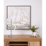 Настольная лампа белым изогнутым плафоном на круглой подставке Luke Lampco Tracer Lamp варинант исполнения - 12 | Loft Concept в Волгограде