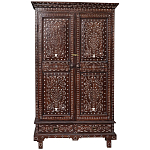 Шкаф из массива тика инкрустированный костью Wooden Bone Inlay Wardrobe варинант исполнения - 1 | Loft Concept в Волгограде