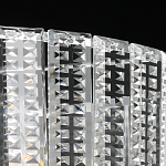 Люстра круглая на цепи цвета хром с прозрачными рельефными хрустальными пластинами Textured Glass Chandelier варинант исполнения - 8 | Loft Concept в Волгограде