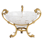 Чаша из прозрачного рельефного стекла на бронзовой подставке Eden Garden варинант исполнения - 1 | Loft Concept в Волгограде