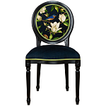 Стул чёрный из натурального бука с изображением птица в саду Blooming Magnolias варинант исполнения - 1 | Loft Concept в Волгограде