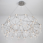 Люстра с каркасом из тонких металлических нитей и хрустальными подвесками Crystal Metal Threads Chandelier 100 варинант исполнения - 4 | Loft Concept в Волгограде