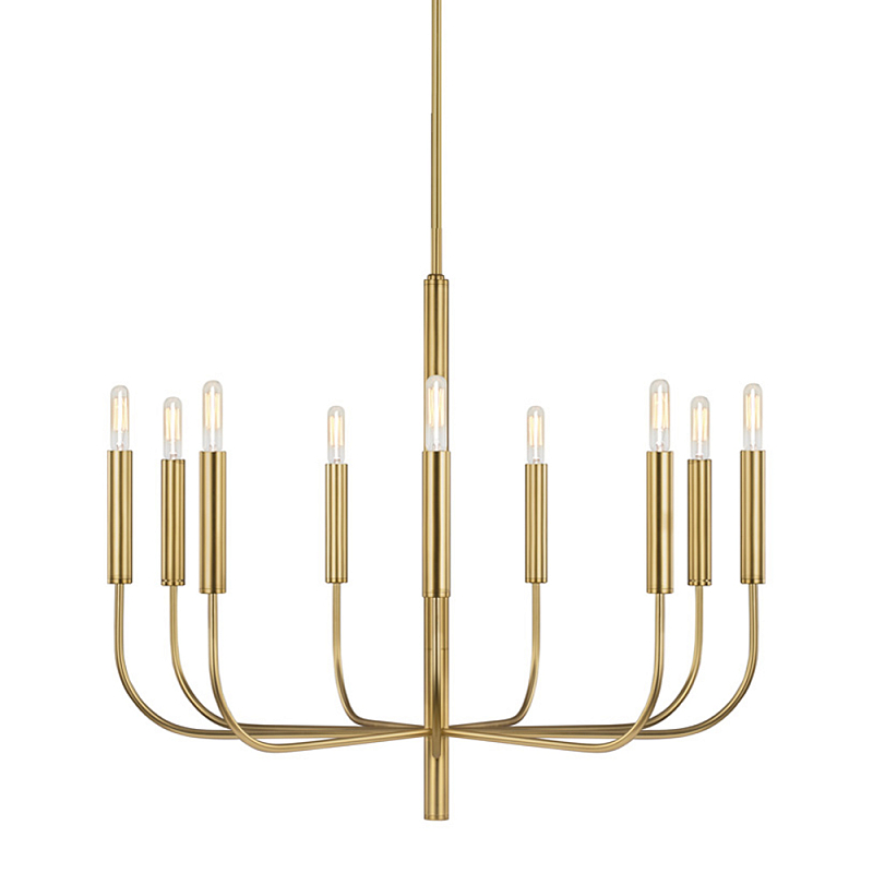 Люстра подвесная с 9-ю лампами Feiss Никель Латунь в Волгограде | Loft Concept 