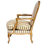 Кресло в полоску в стиле прованс Yvon French Seating Armchair варинант исполнения - 3 | Loft Concept в Волгограде