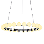 Люстра светодиодная кольцевая с круглыми плафонами белого цвета PEARLS Suspension 48 варинант исполнения - 1 | Loft Concept в Волгограде