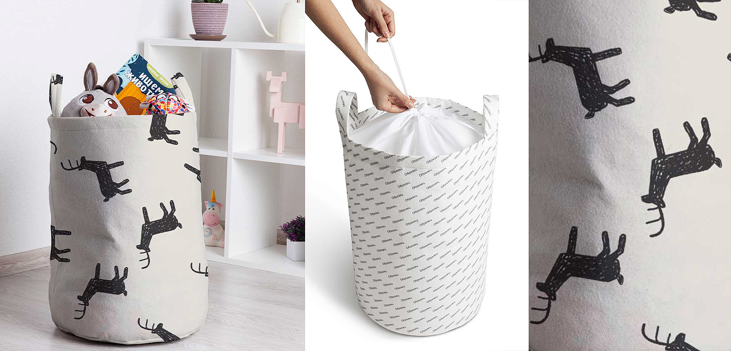 Корзина Deer Pattern Basket Корзина Deer Pattern Basket - Loft-Concept в Волгограде