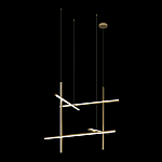 Люстра с 6-ю  пересекающимися цилиндрическими плафонами на тонких тросах Trumpet tube варинант исполнения - 7 | Loft Concept в Волгограде