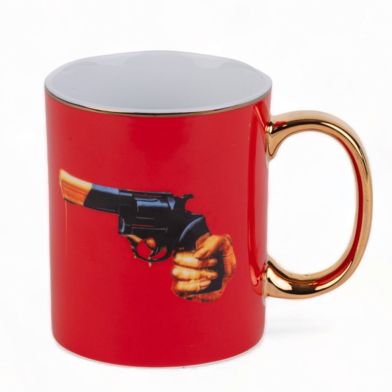 Кружка Seletti Revolver Красный Золотой Черный Кружка Seletti Revolver Красный Золотой Черный в Волгограде | Loft Concept