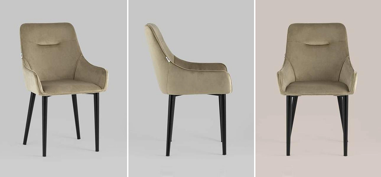 Стул Joan Chair Бежевый Велюр Капучино Стул Joan Chair Бежевый Велюр Капучино - Loft-Concept в Волгограде