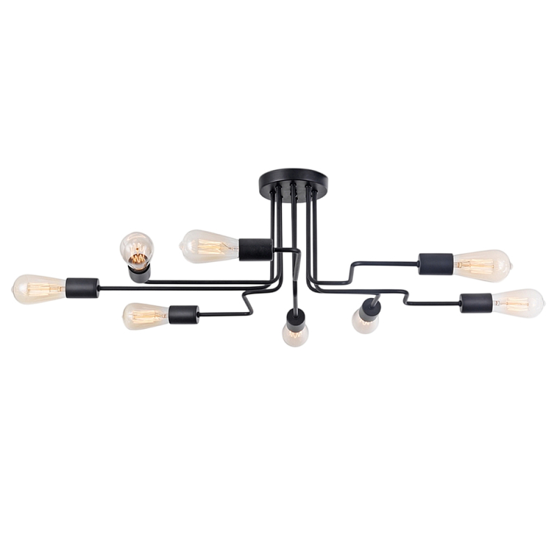 Потолочный светильник Gilbert Е27*8 Черный в Волгограде | Loft Concept 