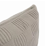 Подушка из хлопка рельефной вязки серого цвета Eden Line варинант исполнения - 2 | Loft Concept в Волгограде