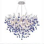 Люстра с синими стеклянными подвесками в форме капель FAIRYTREE Light варинант исполнения - 5 | Loft Concept в Волгограде