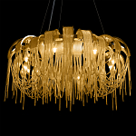 Люстра круглая подвесная с металлическими дугами и длинными цепочками 80 см Atlantis Chain варинант исполнения - 16 | Loft Concept в Волгограде