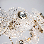 Люстра с декором из круглых рельефных пластин из хрусталя Decorative Glass Discs Chandelier 82 варинант исполнения - 3 | Loft Concept в Волгограде