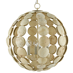 Люстра в форме шара с декором из круглых декоративных элементов Texture Discs варинант исполнения - 2 | Loft Concept в Волгограде