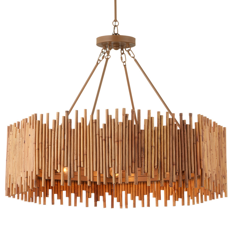 Люстра с абажуром из ротанга Wicker Furniture Бежевый в Волгограде | Loft Concept 