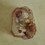 Шкатулка из эпоксидной смолы с цветами розовая Epoxy Resin Flowers Box Pink варинант исполнения - 2 | Loft Concept в Волгограде