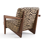 Кресло с обивкой из шенилла с тигровым принтом Tiger Chair варинант исполнения - 3 | Loft Concept в Волгограде