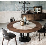 Обеденный стол круглый на чёрном фигурном основании Bosnia dinning table  варинант исполнения - 3 | Loft Concept в Волгограде