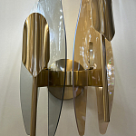 Бра с двумя плафонами дымчатого и янтарного цвета Vertical Glass варинант исполнения - 3 | Loft Concept в Волгограде