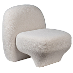 Кресло без подлокотников с обивкой из белой ткани букле Pacification варинант исполнения - 1 | Loft Concept в Волгограде