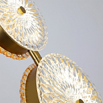  Подвесной светильник с плафонами из рельефного стекла Peony Glass Bronze Two варинант исполнения - 4 | Loft Concept в Волгограде