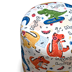 Пуф детский круглый с принтом Dinosaurs CHILDHOOD варинант исполнения - 2 | Loft Concept в Волгограде