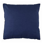 Подушка декоративная хлопковая синего цвета с абстрактным принтом Elysian Flow Azure варинант исполнения - 2 | Loft Concept в Волгограде